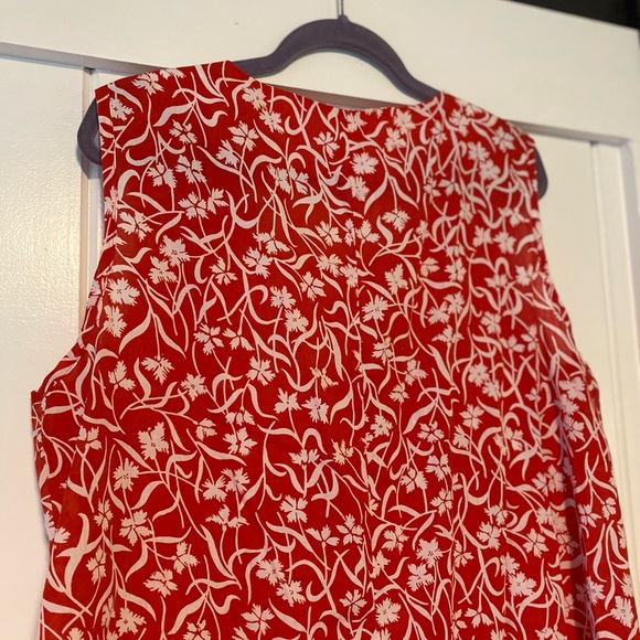 Vintage House Dress Red Floral - Picture 3 of 8